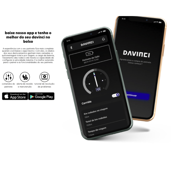 app dv1 davici patinete elétrico