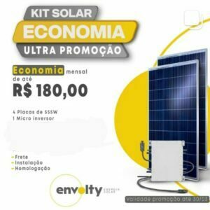 kit solar M1, instalado 4 painéis solar