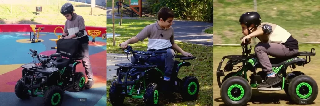Quadriciclo Elétrico DROP Utility 1000W Lítio Mega Brava Veiculo Infantil