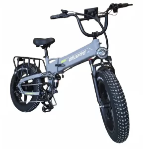Bicicleta Elétrica Onesport X9 Dobrável 1000W com design moderno, quadro em alumínio e pneus largos