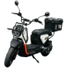 Scooter Elétrica SUDU A6 1000W cor branca com baú e cesta, vista frontal lateral. Modelo urbano com pneus largos e design robusto, ideal para o dia a dia.