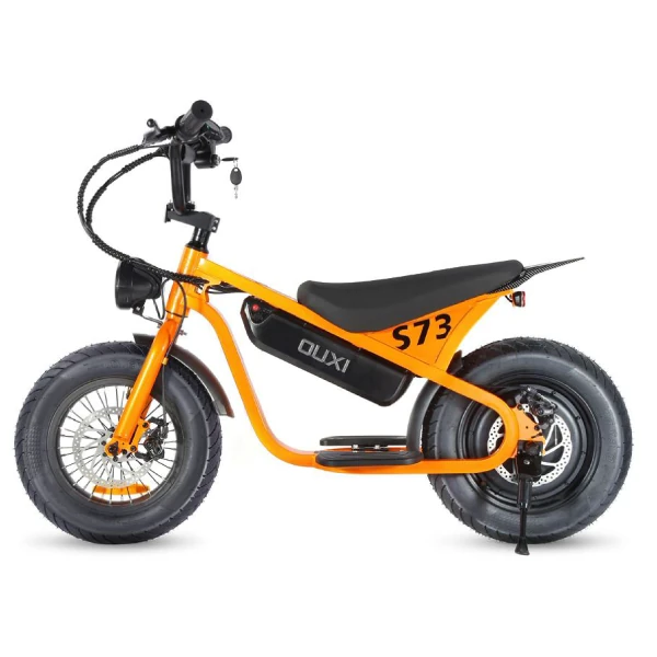 Bicicleta Elétrica OUXI S73 500W infantil amarelo