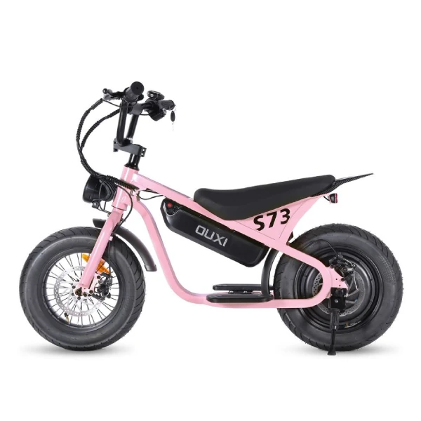 Bicicleta Elétrica OUXI S73 500W infantil rosa