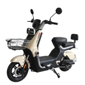 Scooter Elétrica IRun V70S 1000W bege com cesto