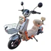 Scooter Elétrica IRun S15 1000W vermelha creme com detalhes laranja