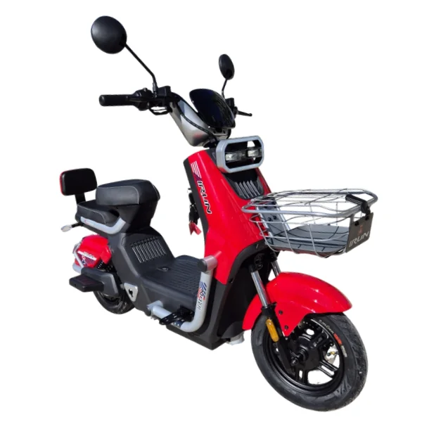 Scooter Elétrica IRun V70S 1000W vermelha com cesto