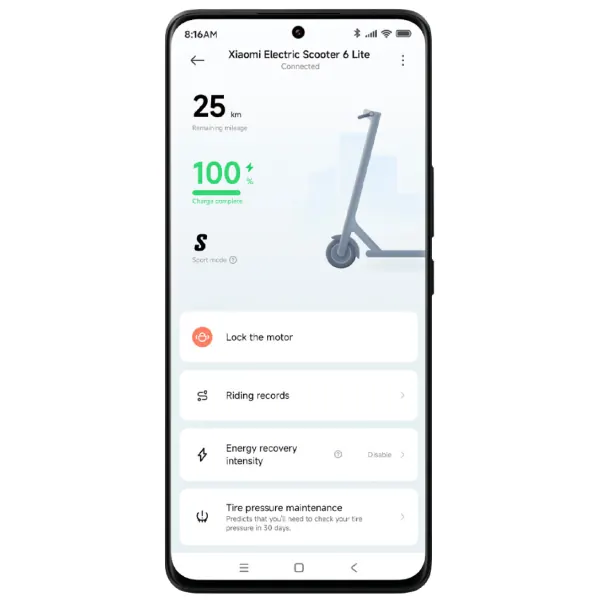 Patinete Elétrico Xiaomi 6 Lite 500W mega brava App