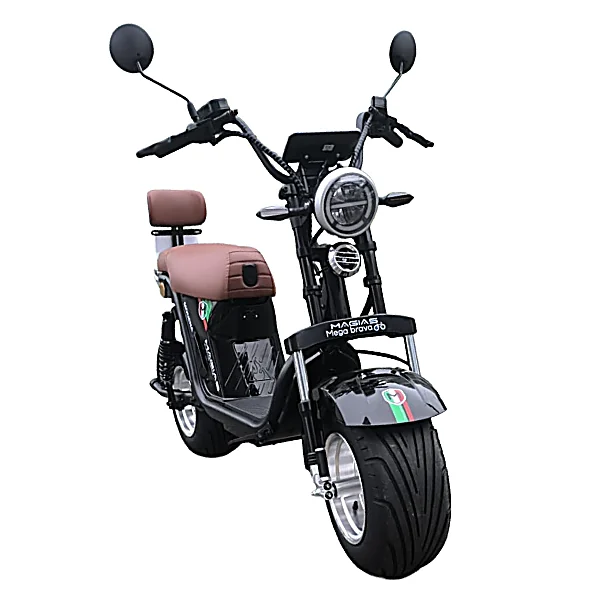 Scooter Elétrica Magias Modena 1000W preta lateral diagonal